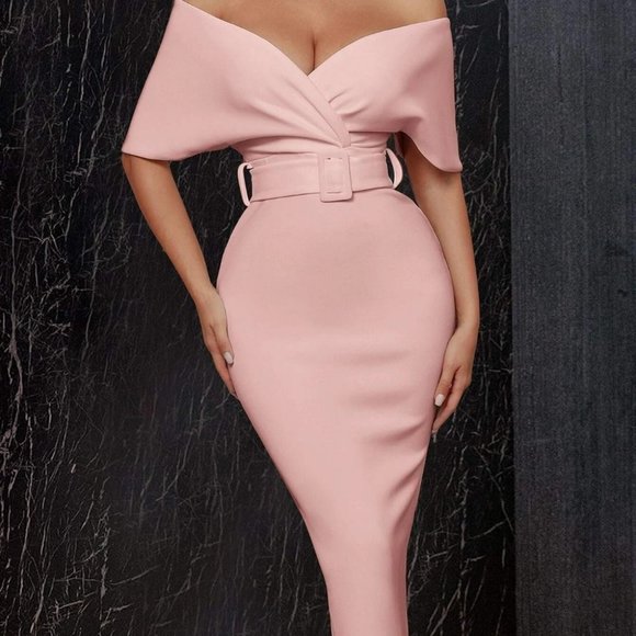 . Dresses & Skirts - Baby Pink Chic Womens bodycon Dress